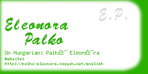 eleonora palko business card